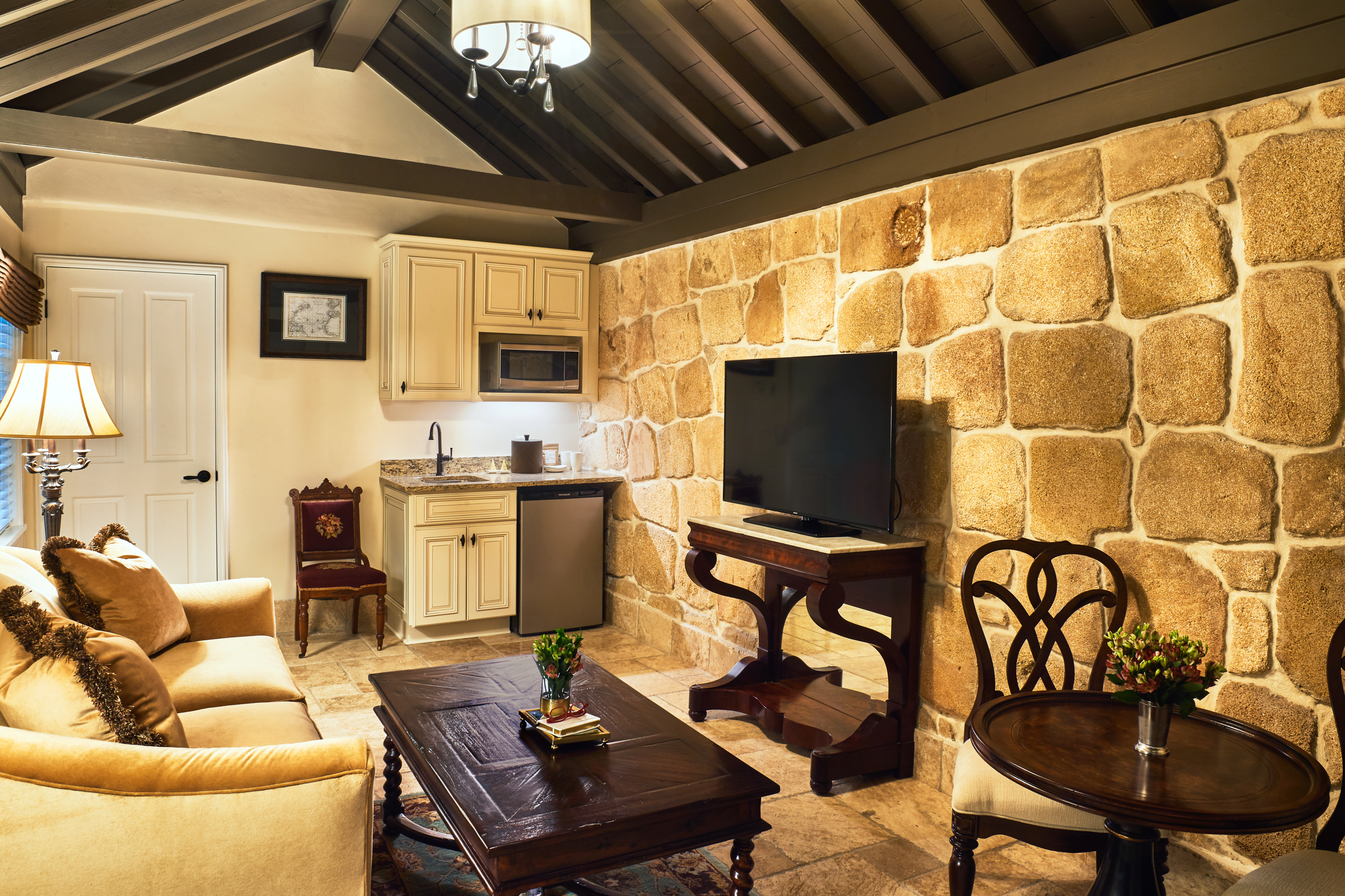 living room with couch and TV